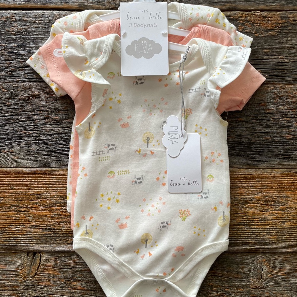 NWT Baby Girls 3-Pack Bodysuit